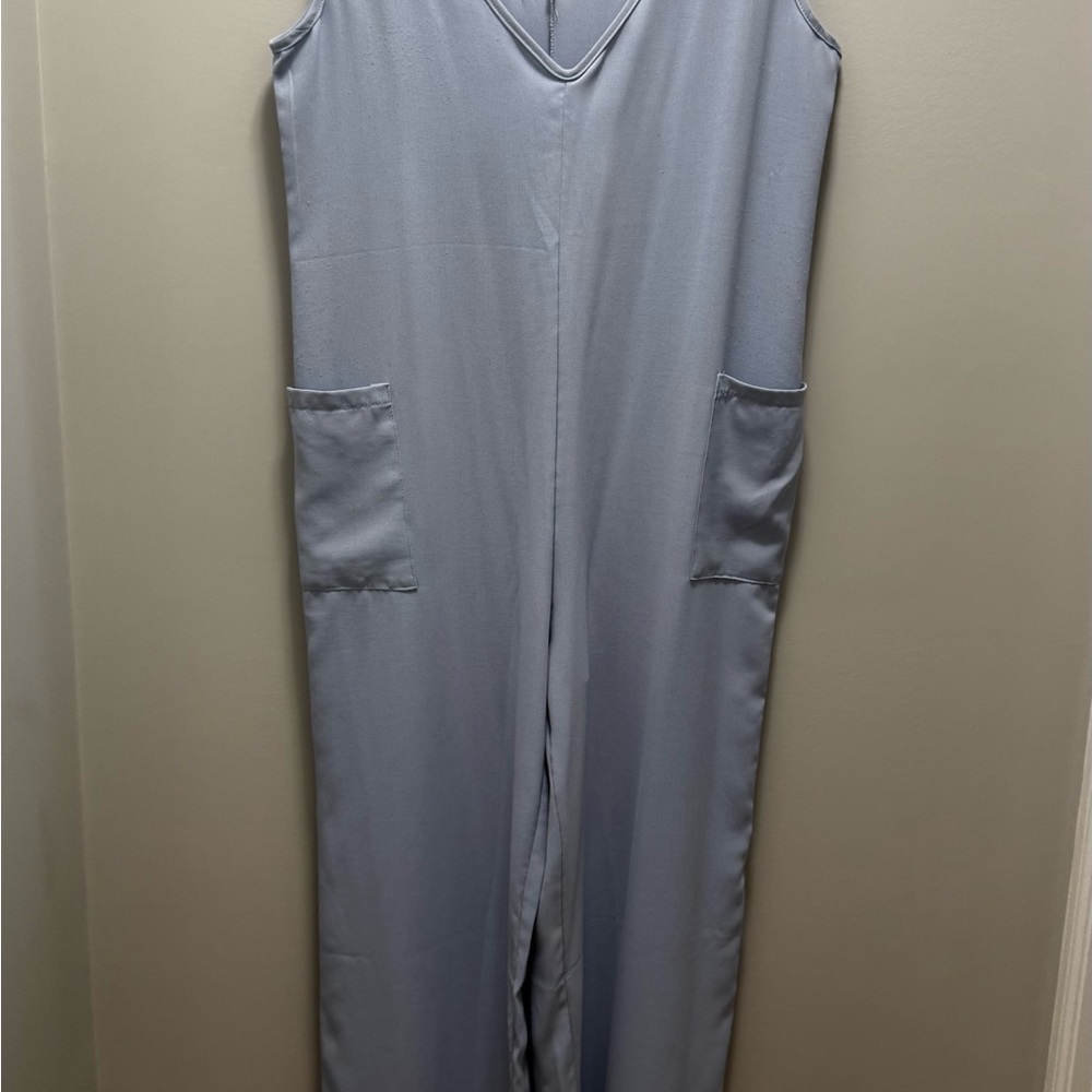 Light Blue Sleeveless Jumpsuit